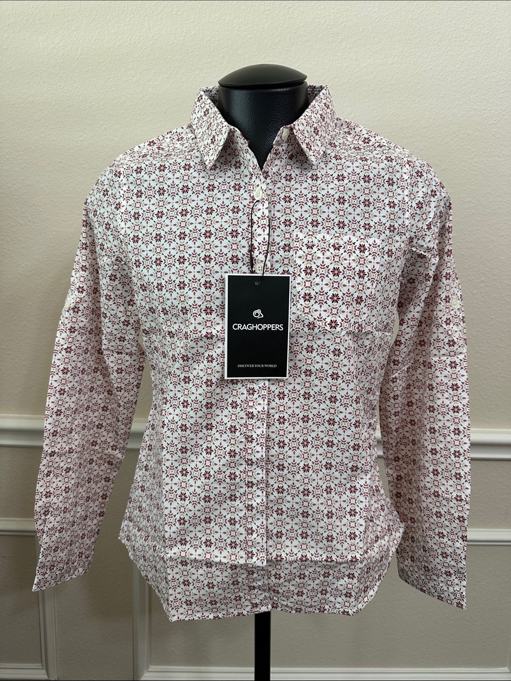 Craghoppers KIWI LONG SLEEVE SHIRT  - Cassis print